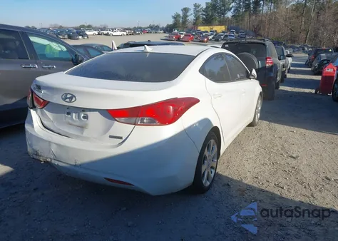 2013 Hyundai Elantra Limited z USA, uszkodzony, nr VIN 5NPDH4AE5DH384247